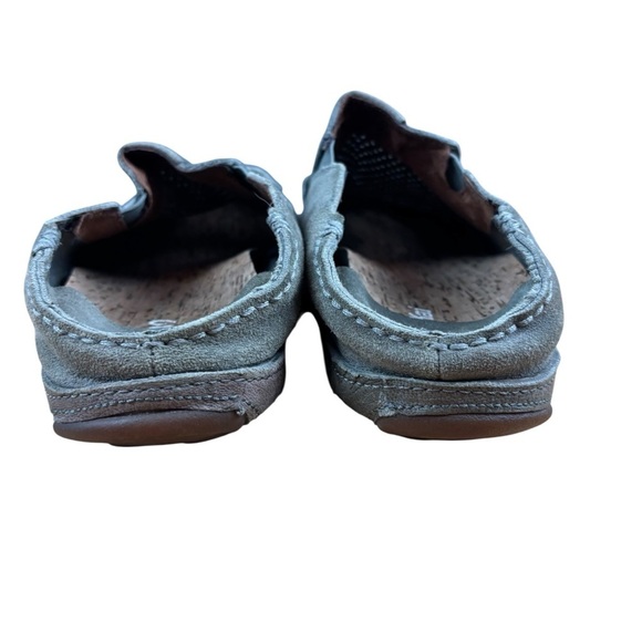 OluKai Moloa Kohana Perforated Gray Leather “Drop-in Heel” Loafers Men’s 8.5 main image 5